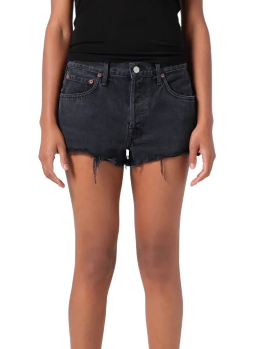 AGOLDE Parker Denim Distressed Shorts In Theme Size 25